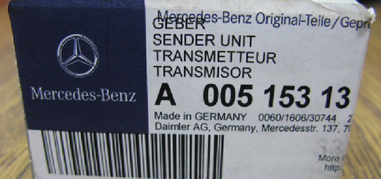 Підробні автозапчастини: датчик положення розподільного валу Mercedes 0051531328