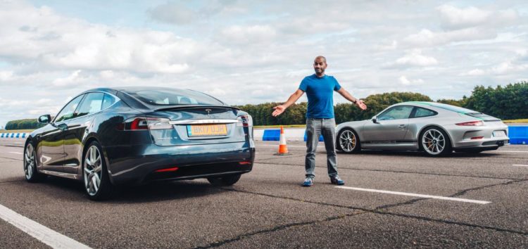 Porsche Taycan та Tesla Model S в гонці від Top Gear (відео)