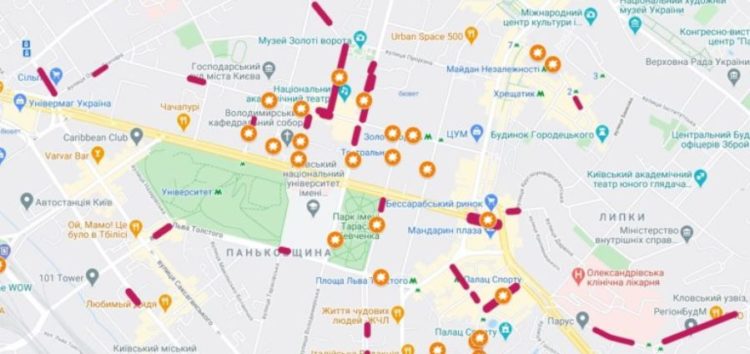 Є доступна мапа с шахраями-паркувальниками Києва