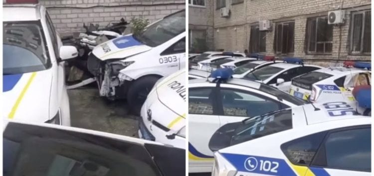 В Україні знайшли звалище розбитих поліцейських машин