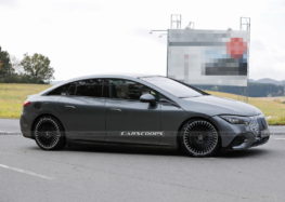 Новий електрокар Mercedes-AMG EQE помітили практично без камуфляжу