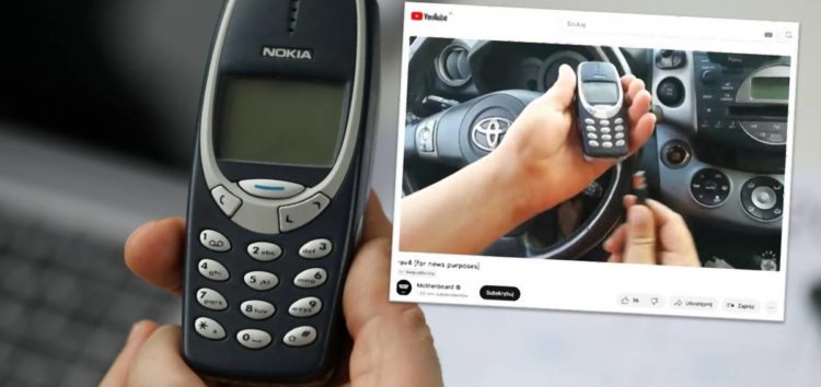 Nokia 3310 вскрывает автомобиль (видео)