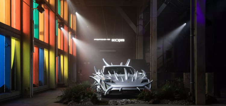 Porsche представив дивний електромобіль Taycan з шипами