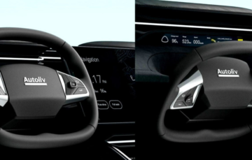 Дебютувало інноваційне складне кермо для автономних авто, що зникає в передній панелі