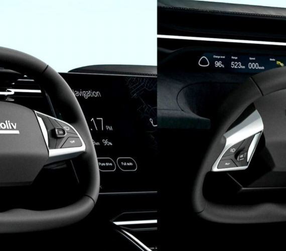 Дебютувало інноваційне складне кермо для автономних авто, що зникає в передній панелі