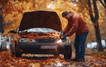 Осіннє листя псує фарбу автомобіля